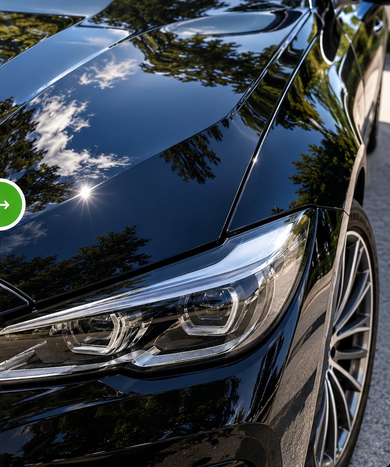 Carrosserie après lustrage, finition brillante